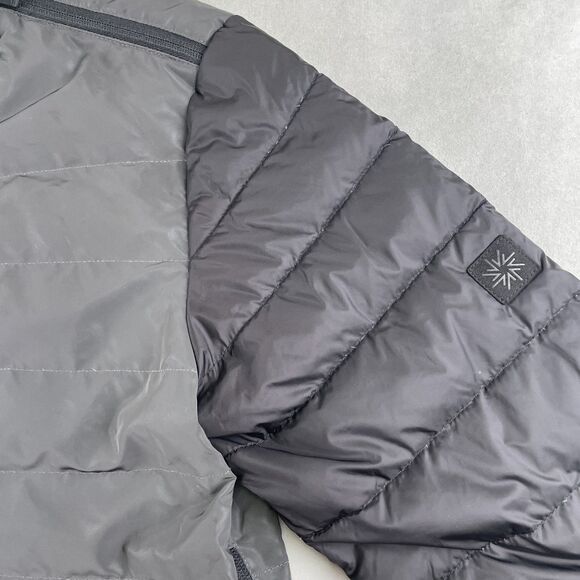 Kith x Isaora COA Down Crewneck Sweater Men L Gray Black Insulated Made in Italy - Picture 7 of 13